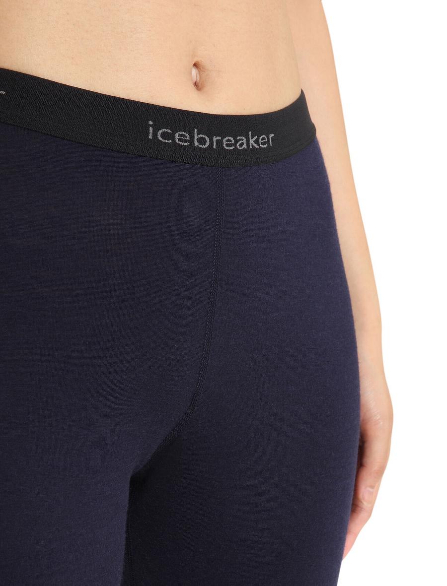 Icebreaker Merino 200 Oasis Thermal Leggings Női Base Layers Sötétkék | HU 1917HAPK